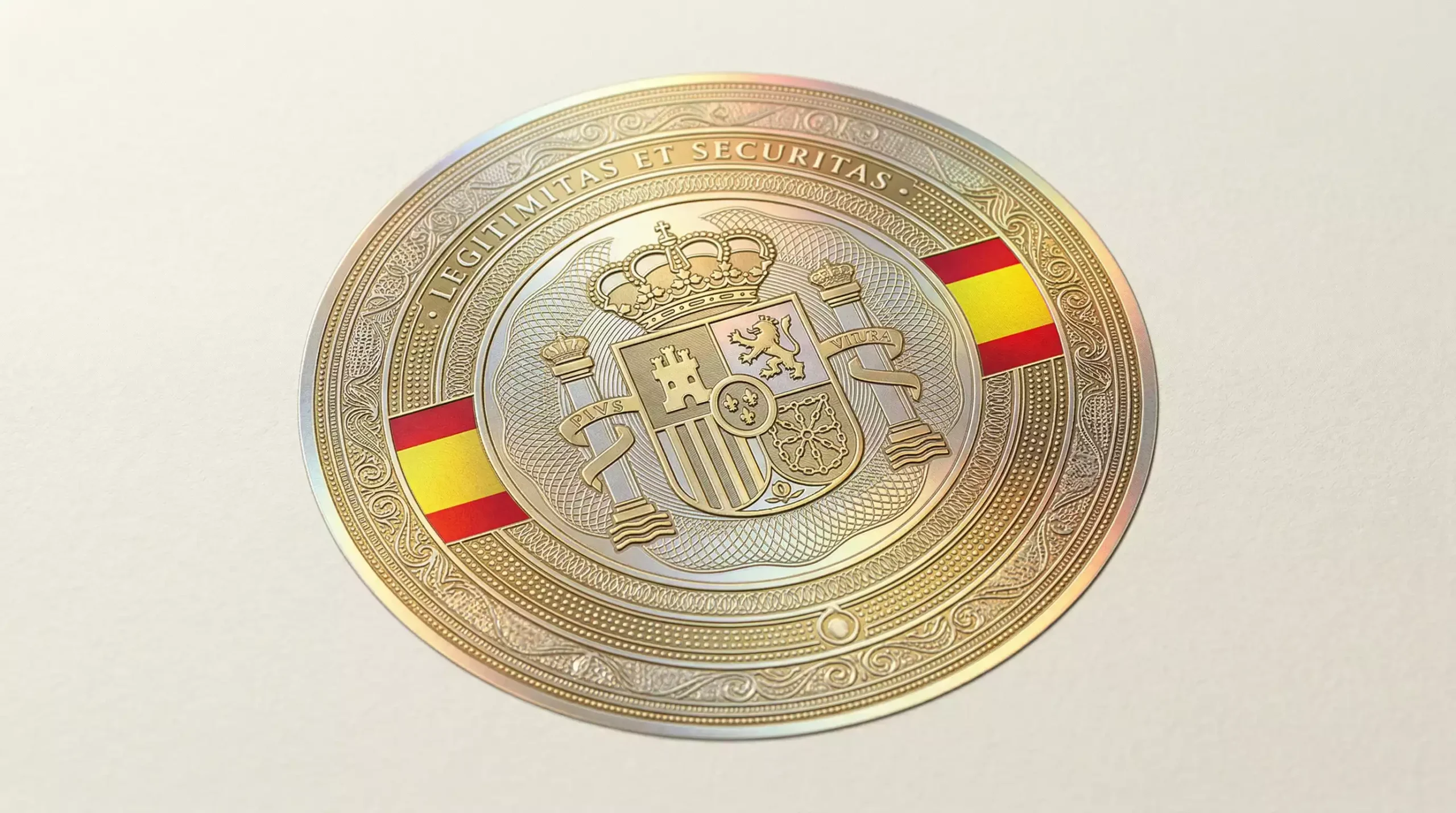 Sello oficial de licencia de juego con bandera de España representando regulación DGOJ